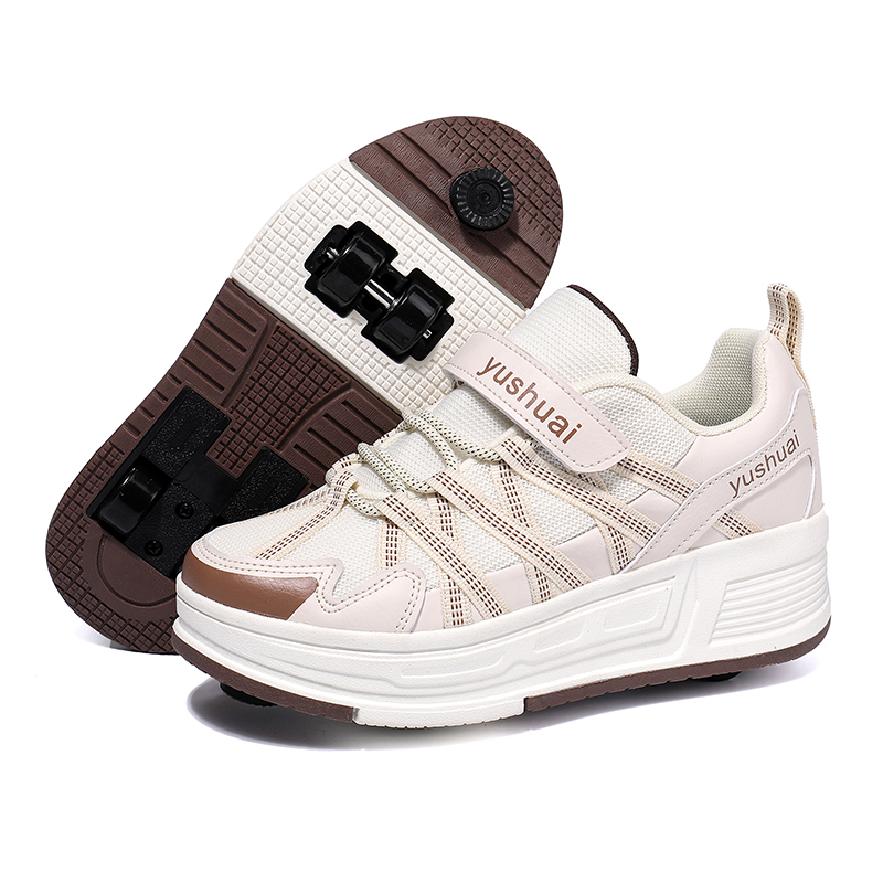 Men'S Shoes - Четырехколесные автоматические складные невидимые роликовые кроссовки
