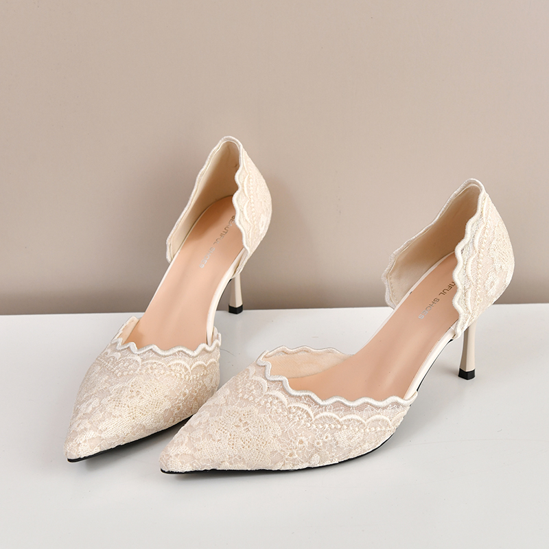 Women'S Shoes - Женские туфли-лодочки на шпильке с кружевным