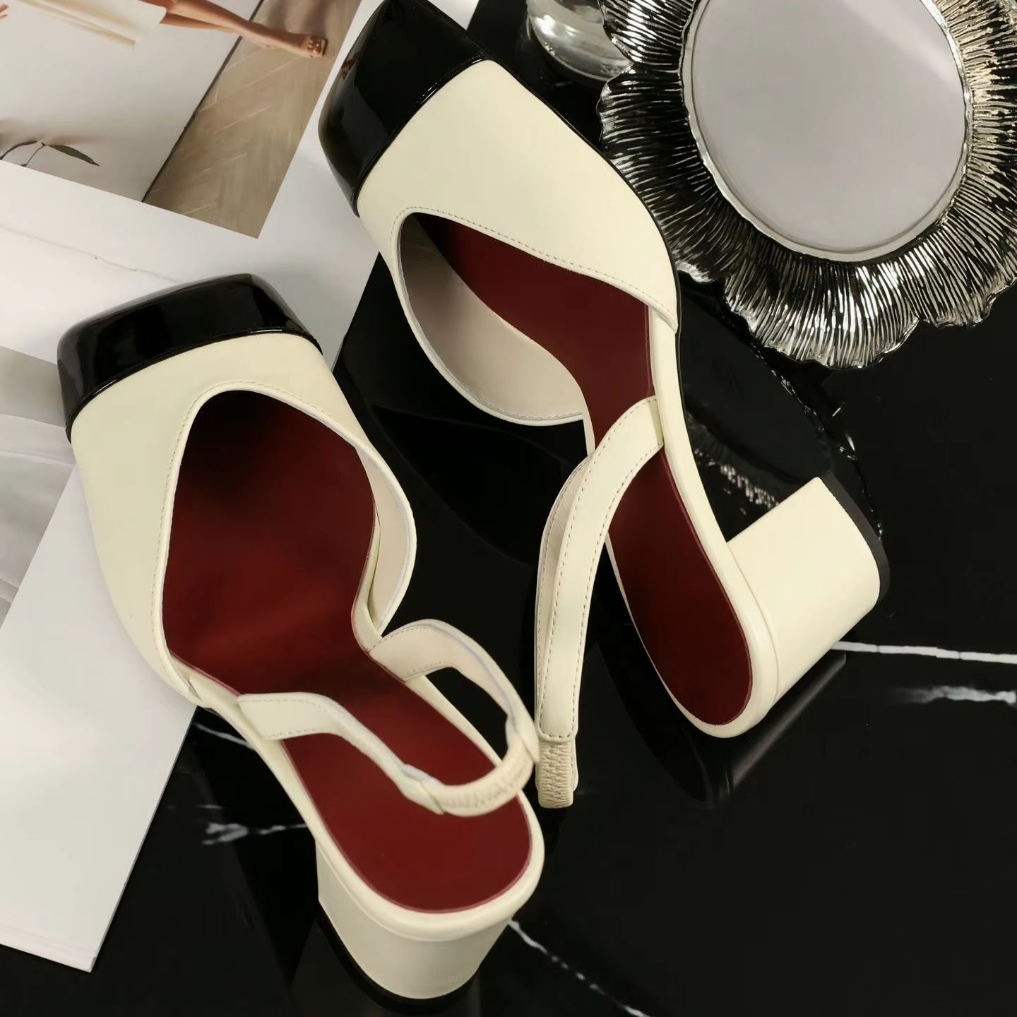 Женские туфли-слингбэки двухцв – обзор и цена Sandals