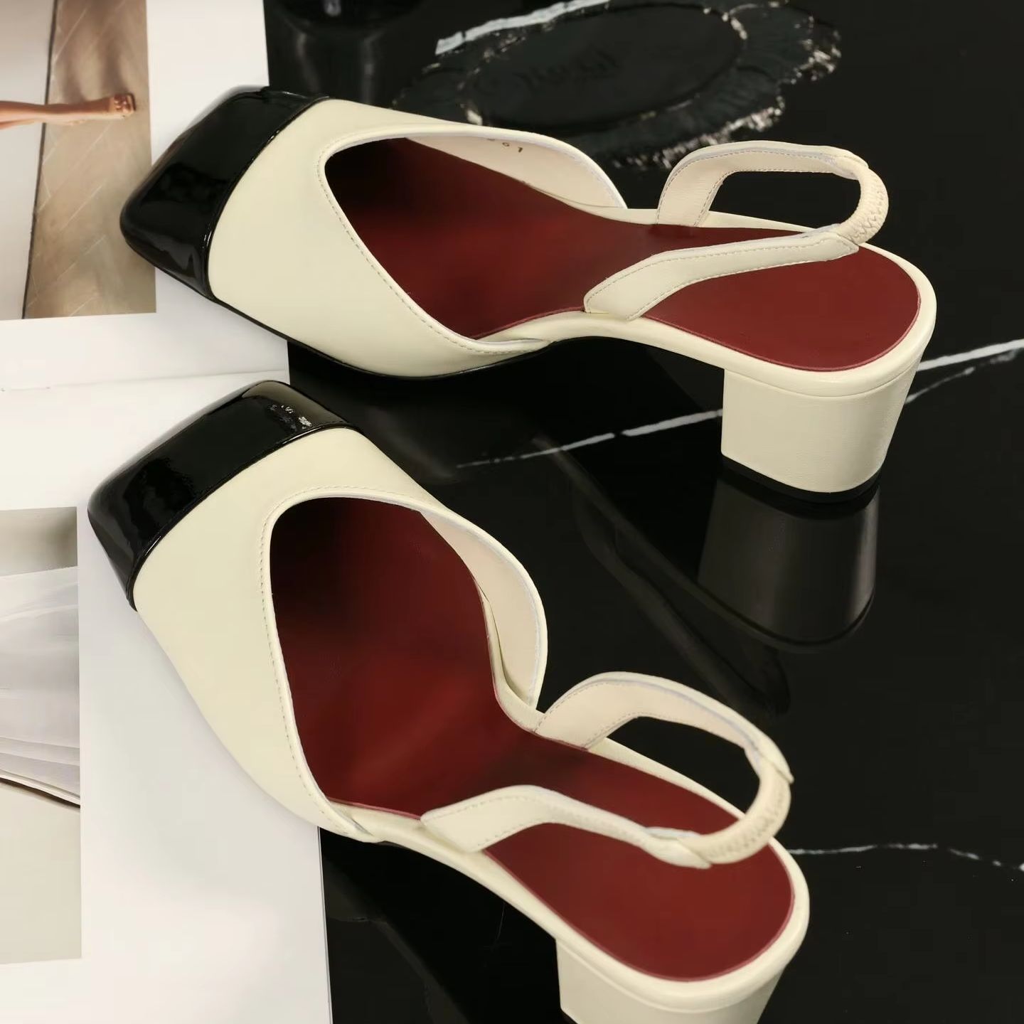 Женские туфли-слингбэки двухцв – обзор и цена Sandals