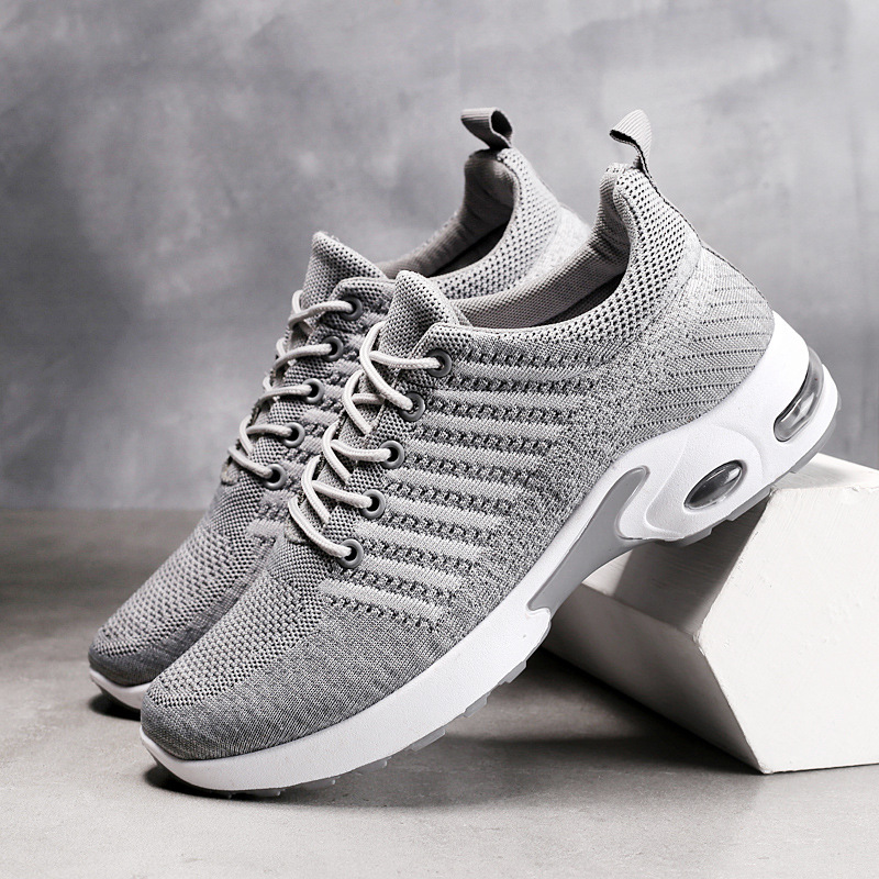 Мужские кроссовки Вязаная обув – обзор и цена Knit Fabric Lace Up Sneakers