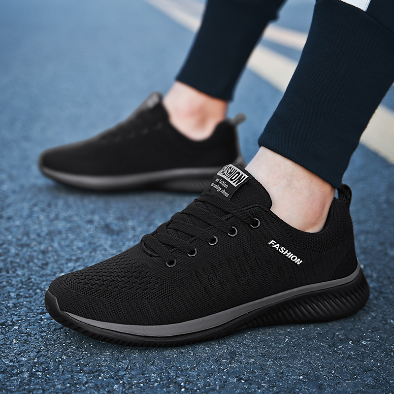 YRZL Спортивная обувь для мужч – обзор и цена Knit Fabric Lace Up Sneakers